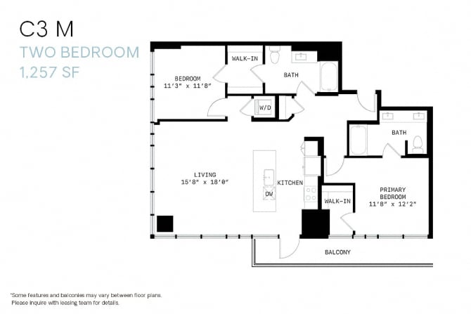Floor Plan - Two Bedroom C3m