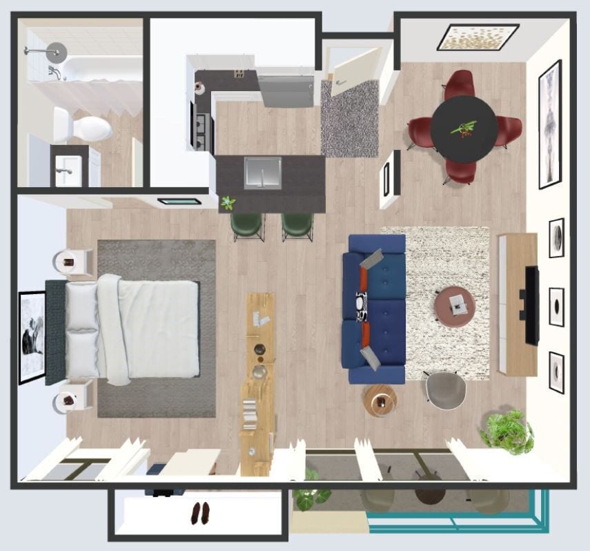 Floor Plan - Junior One-Bedroom