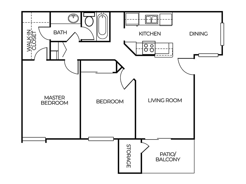 Floor Plan - 2x1