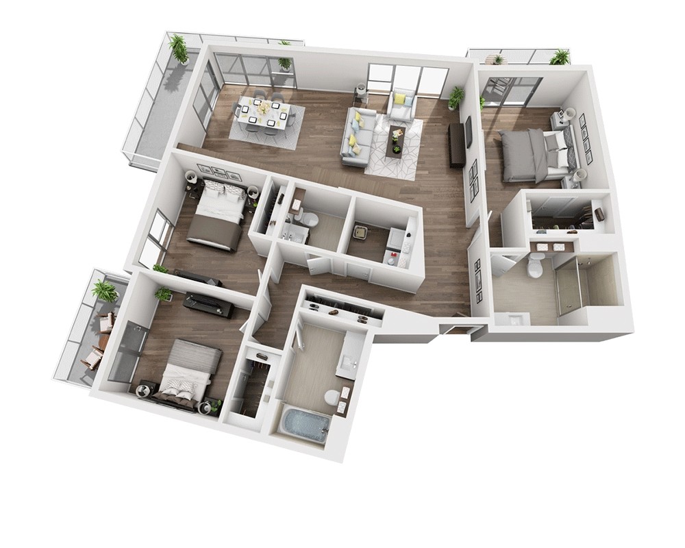 Floor Plan - Three Bedroom C2.5B