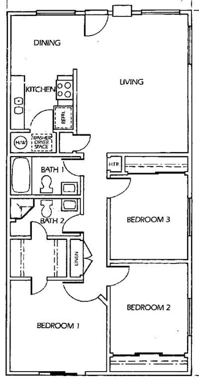 3BR/2BA