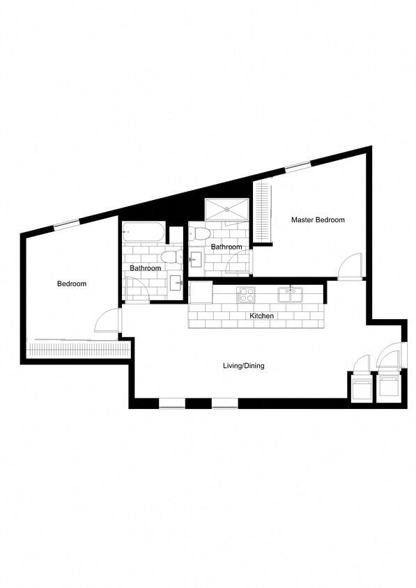 Floor Plan - 2BD/2BA - C4