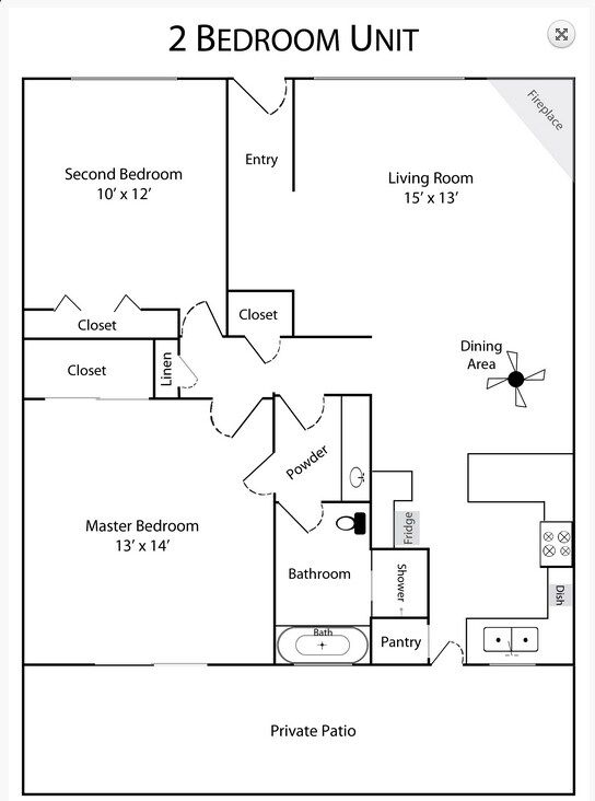 2BR/1BA - 2BR/2.0BA