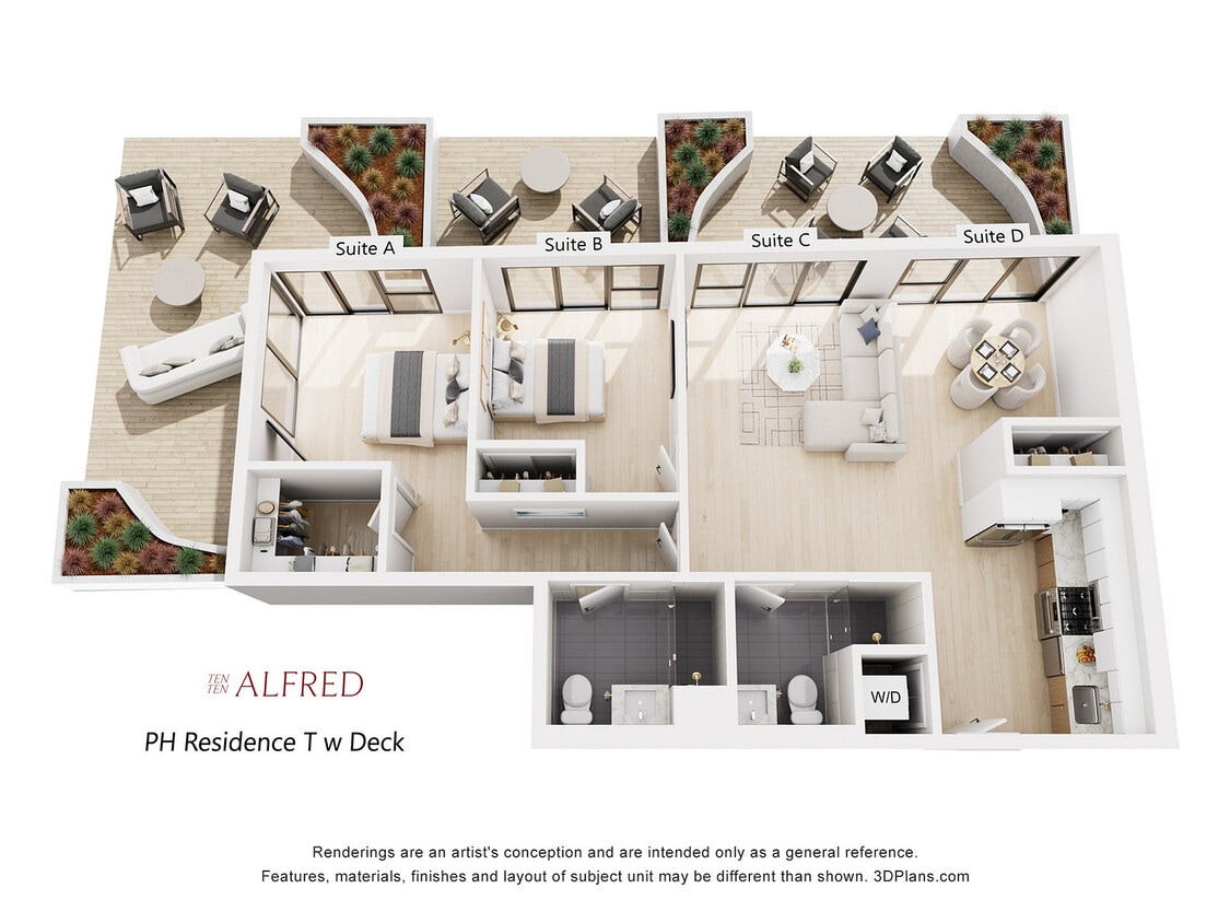 PH Residence T w Deck - Penthouse Residence T with Deck