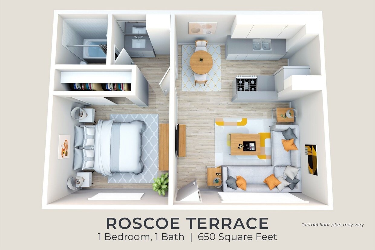Floor Plan - 1 Bedroom 1 Bath