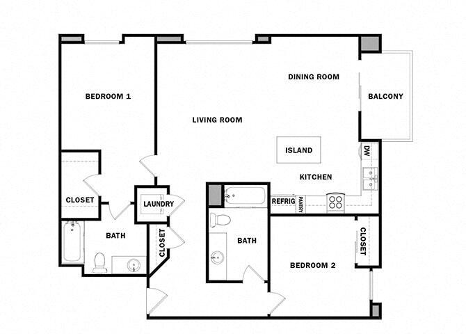 Floor Plan - 2x2 D