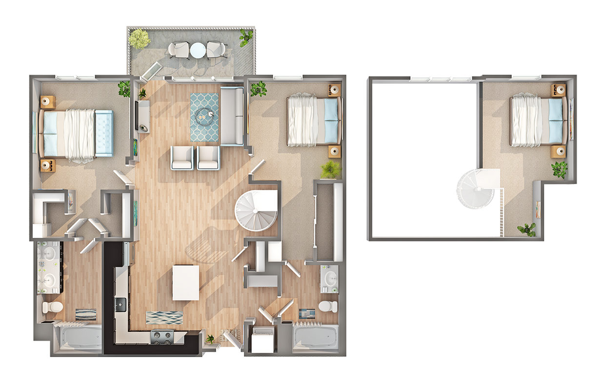 B6 Loft | 2-Bedroom Floorplan - B6 Loft