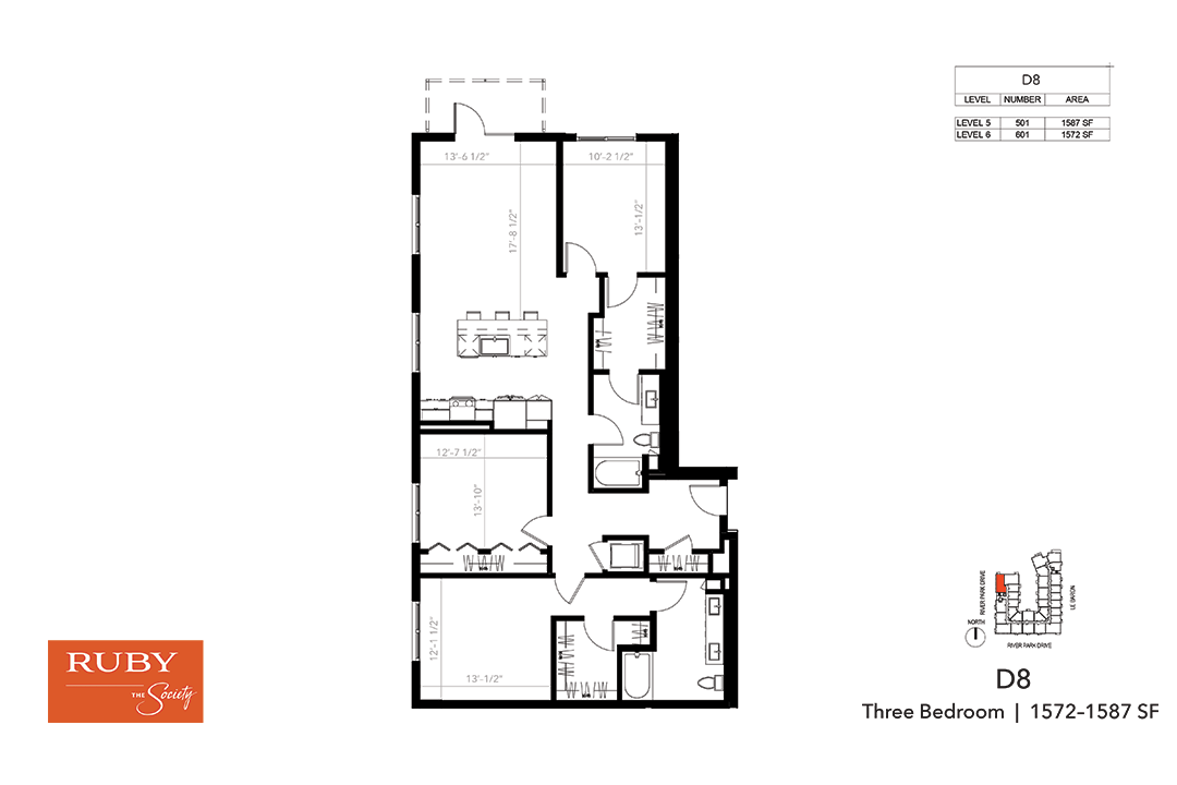 Floor Plan - Three Bedroom D8