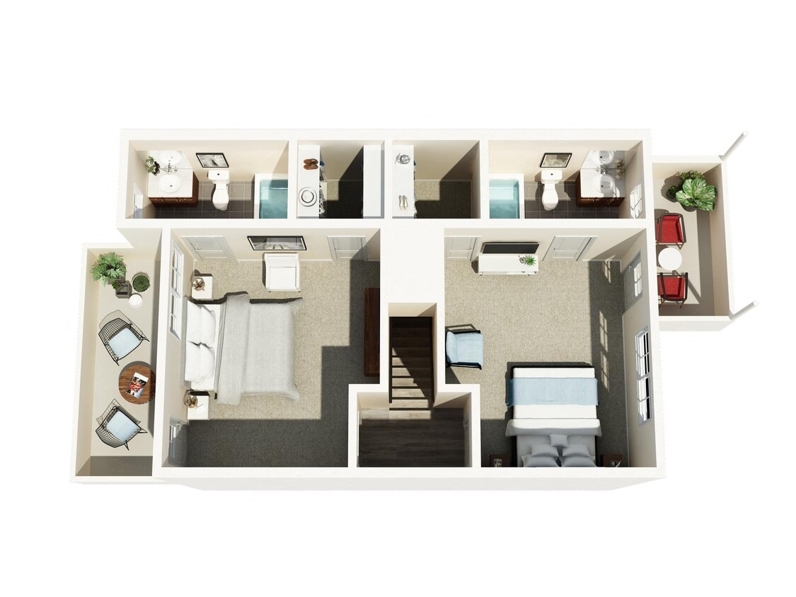 Floor Plan - 2 Bedrooms, 2.5 Bathrooms