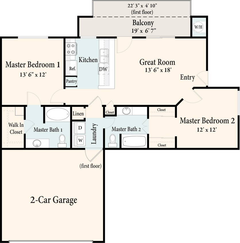 Floor Plan - The Jamaica - First floor