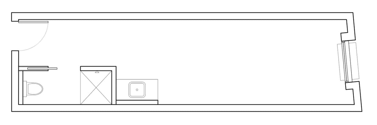Floor Plan - 203-A 296 sqft + Loft