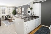Living Area & Kitchen - Parc Chateaux Apartments