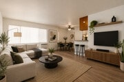1BR, 1BA Furnished- Living Room - El Conquistador Apartments