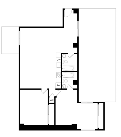 Floor Plan - 2 Bedroom 2 Bath