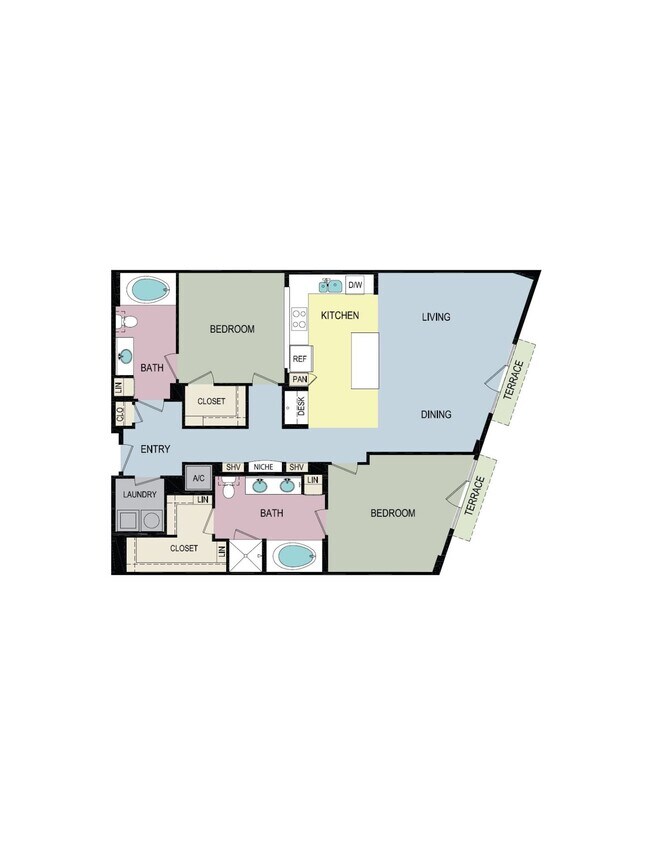 Floor Plan - 2A-Floorplan-Balcony/patio