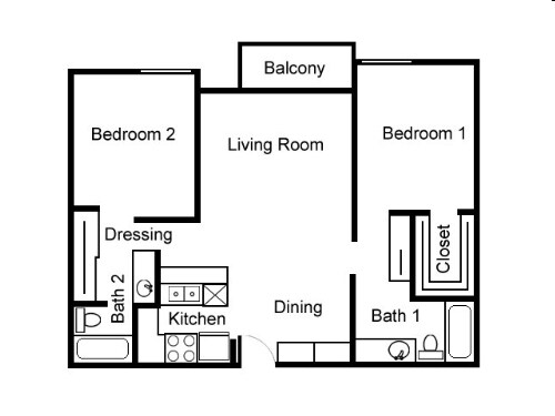 2BR/2BA - 2BR/2BA