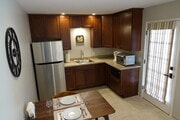 Kitchen-living room combination includes ample storage - 2620 Tallant Rd Unit Guest House