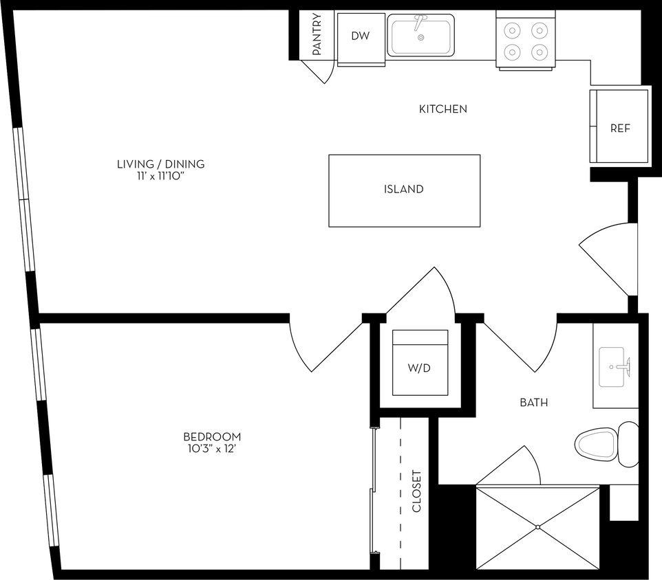 Floor Plan - 1K