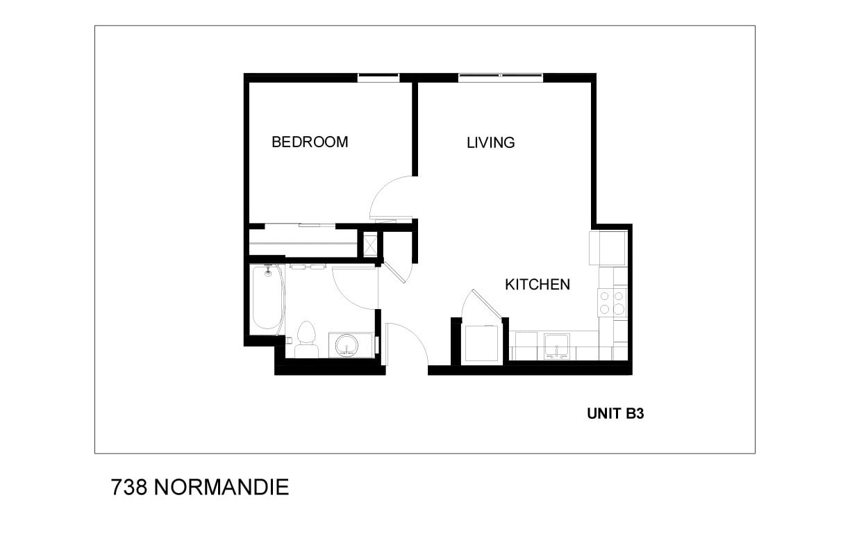 Floor Plan - 1 Bedroom - B3