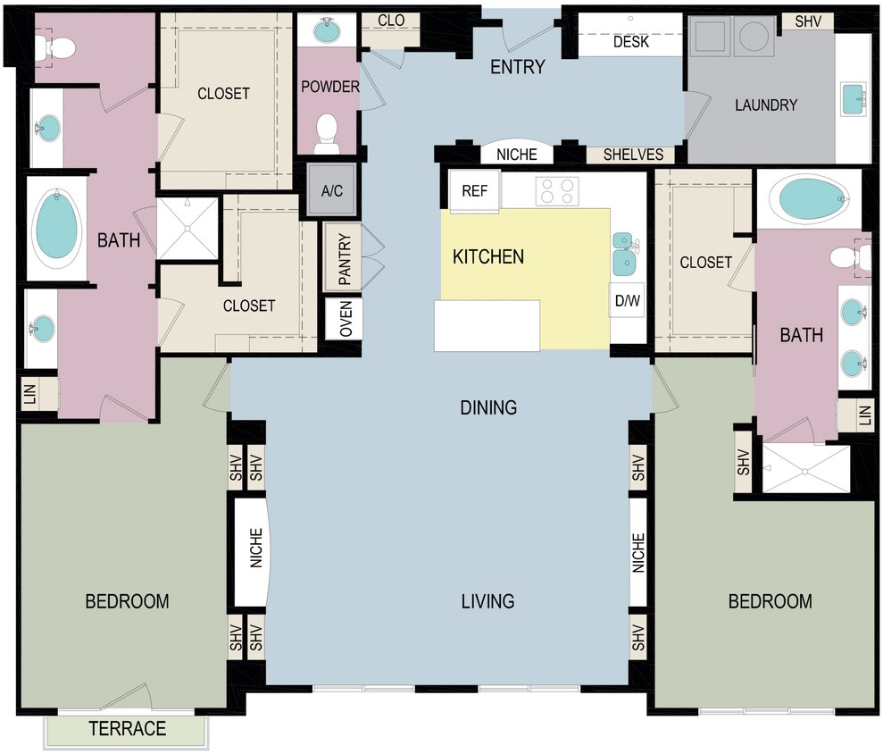 2F floor plan Broadstone Miracle Mile - 2F