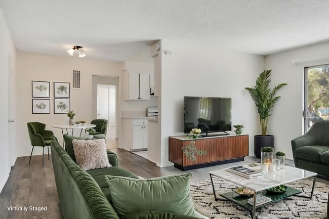 Staged living room - 1518 Euclid St Apartments