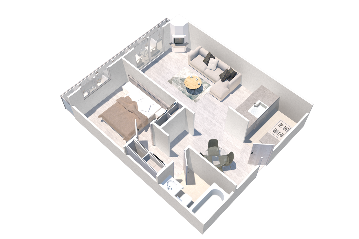 Floor Plan - One Bedroom