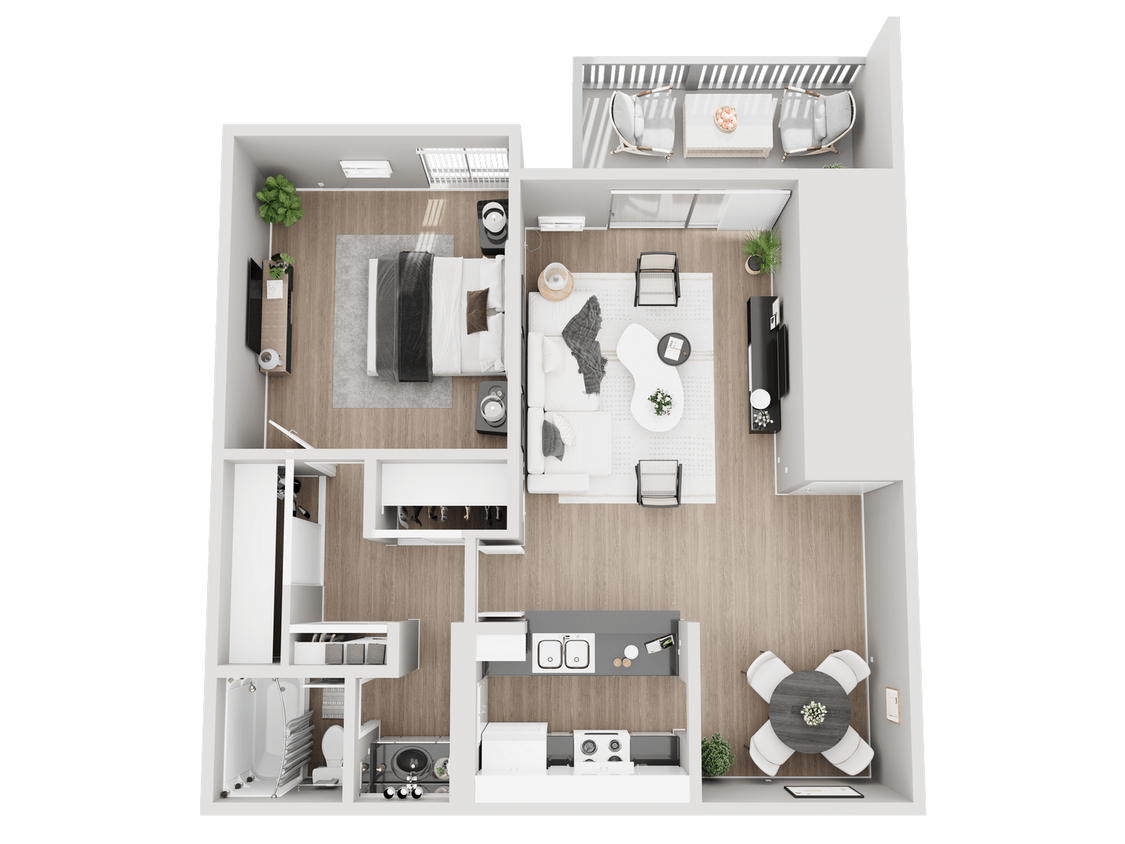 Floor Plan - 1 Bedroom