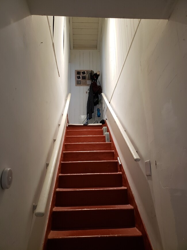 the stairway up to the room - 16020 Firmona Ave Unit 1