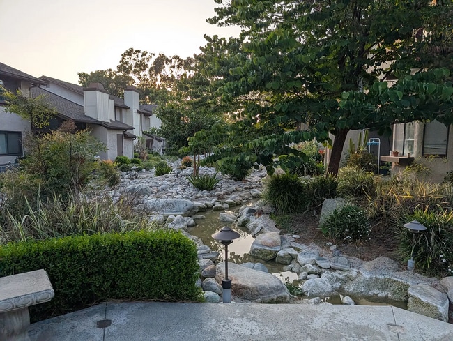 Running creek behind house with patio overlooking - 1419 Poseidon