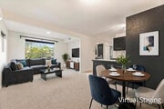 Virtual staged living/dining area - 1759 Silverwood Ter Unit Apartment 1