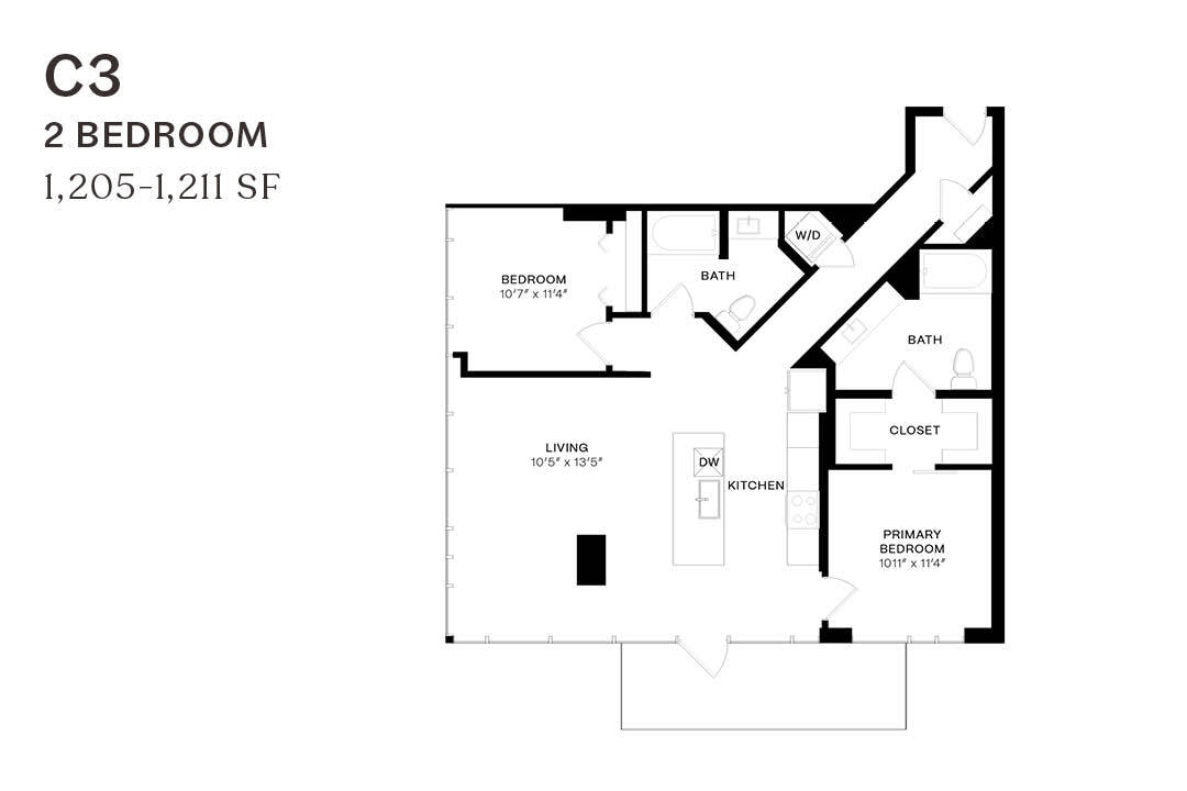 Floor Plan - Two Bedroom C3