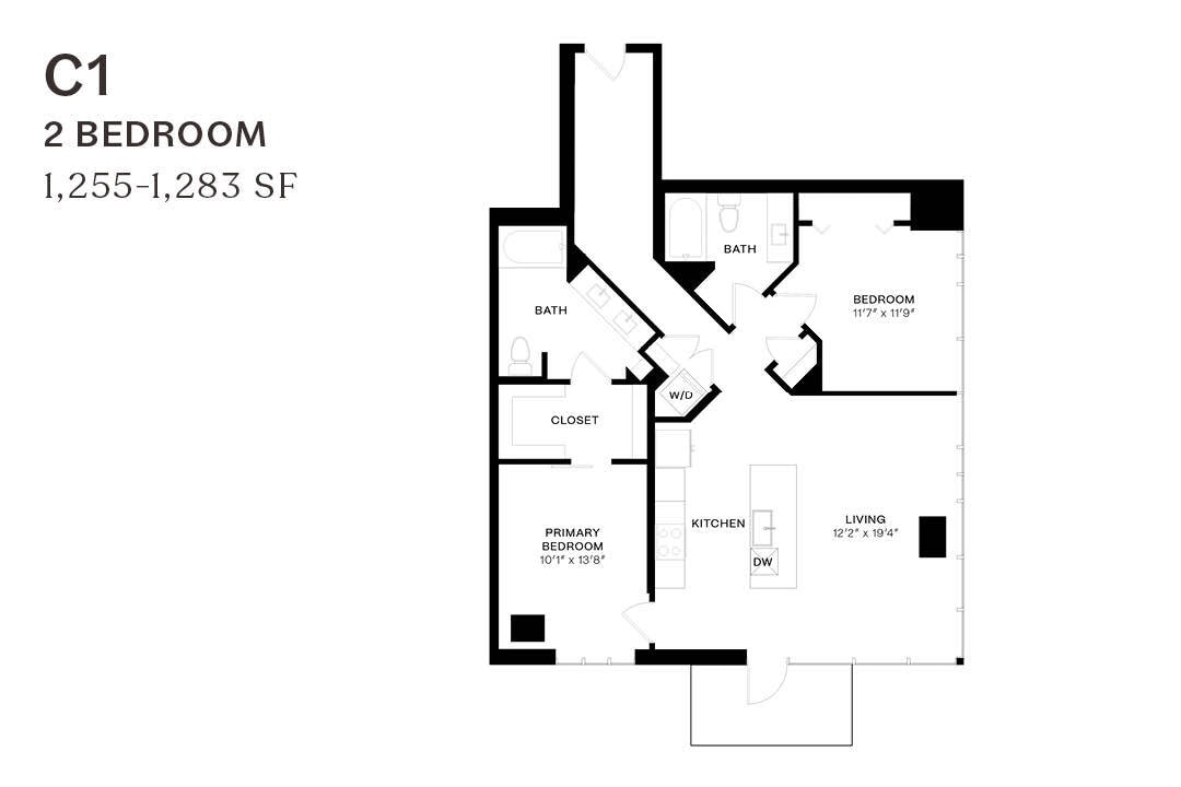 Floor Plan - Two Bedroom C1 