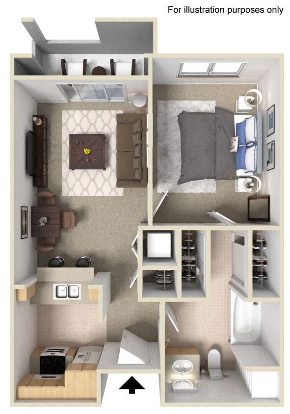 Floor Plan - 1x1 AR