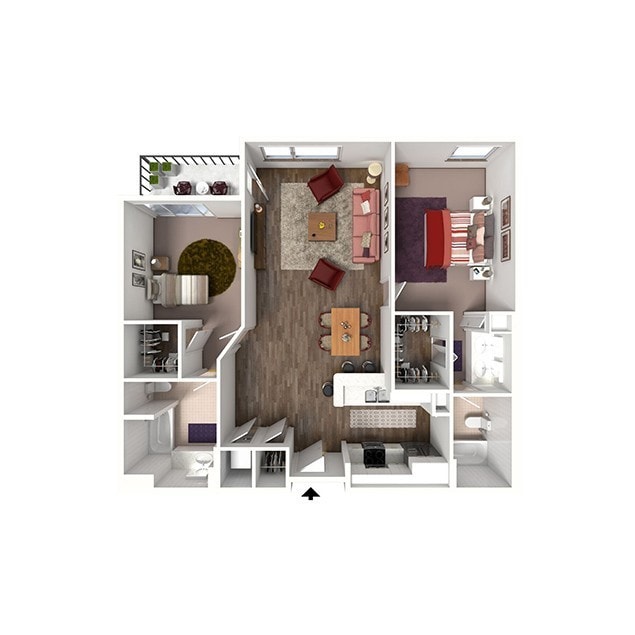 Floor Plan - 2B-B bldg B