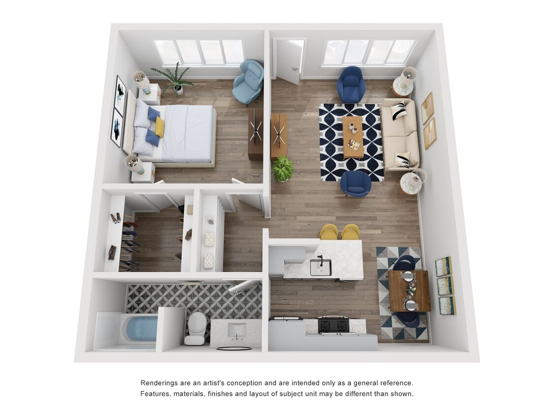 Floor Plan - CLICK HERE >>MODERN STYLE 1 BR Apartment- 1 MON...