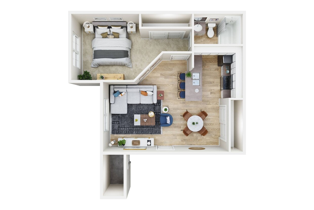 Floor Plan - 1Bed 1 Bath