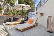 Pool Seating - The Claire Manor Apts