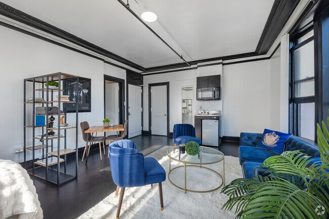 Studio - 265SF - Living Room & Kitchenette - Alexandria Apartments