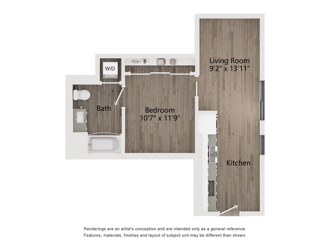 Floor Plan - 1 BR TYPE C