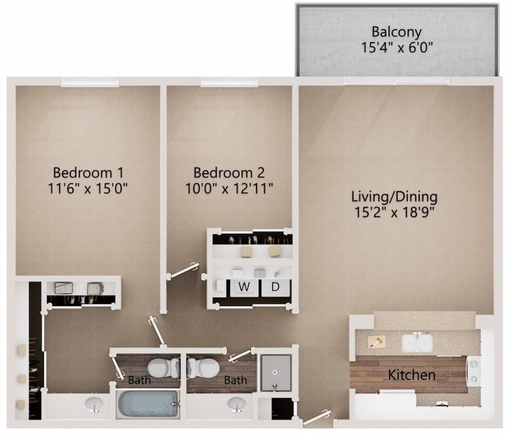 Floor Plan - Catalina 1 Renovated