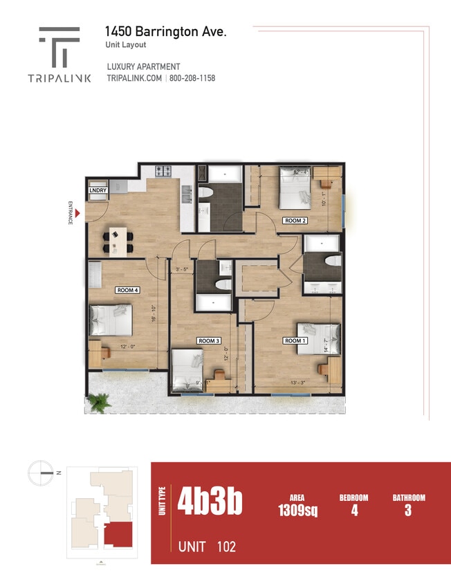 Floor Plan - Unit 102