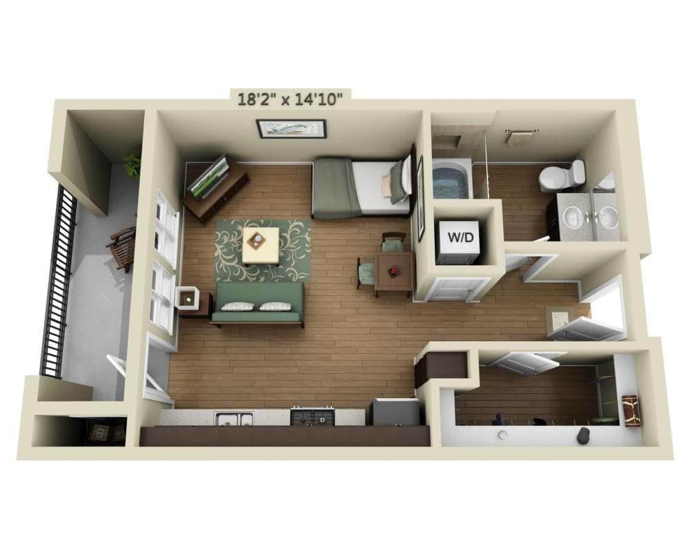 Floor Plan - Studio E1A