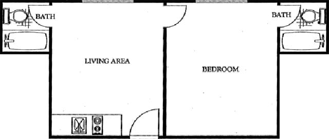 1BR/1BA - 1 Bed/1 Bath B