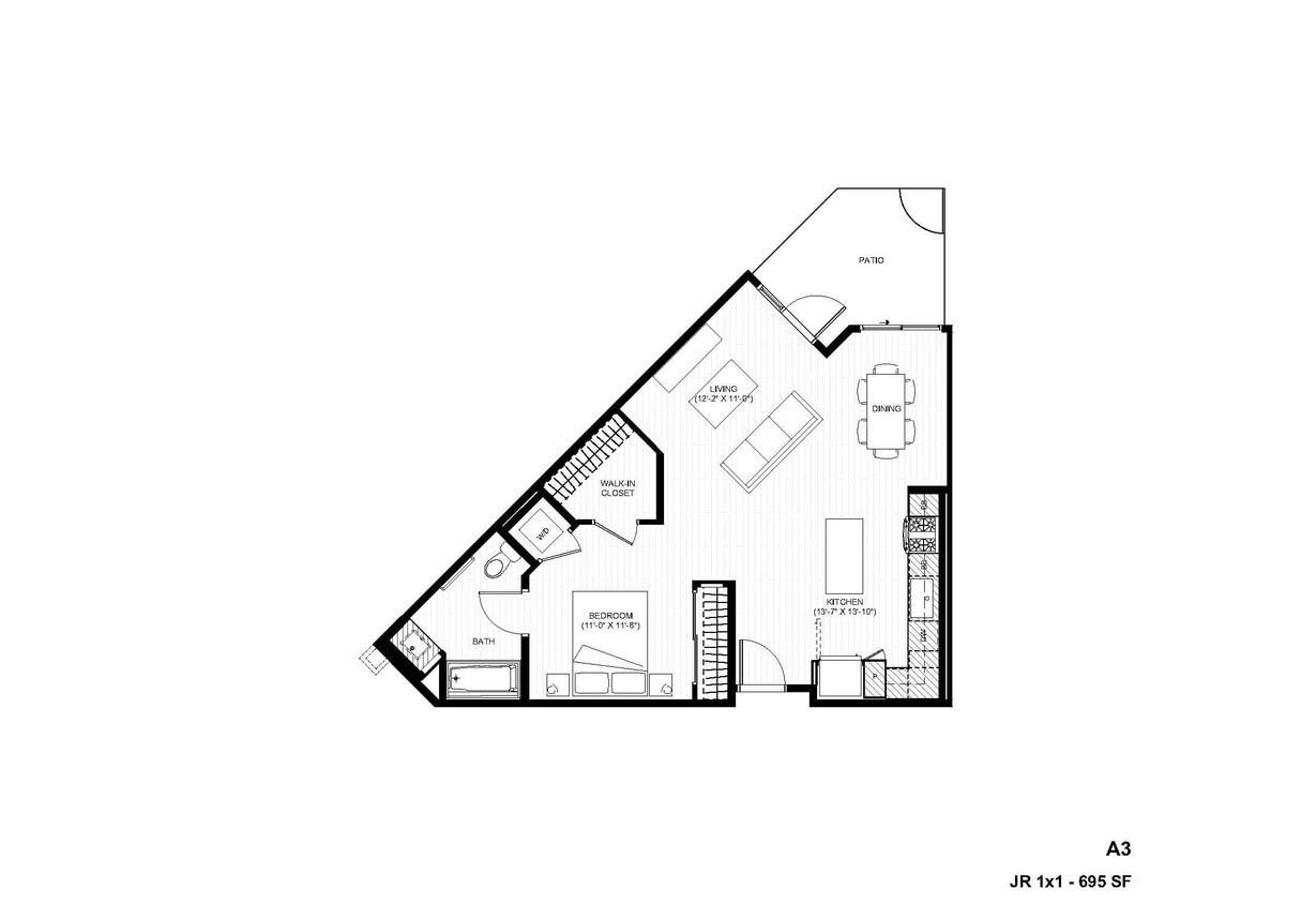 Floor Plan - A3 Jr 1x1