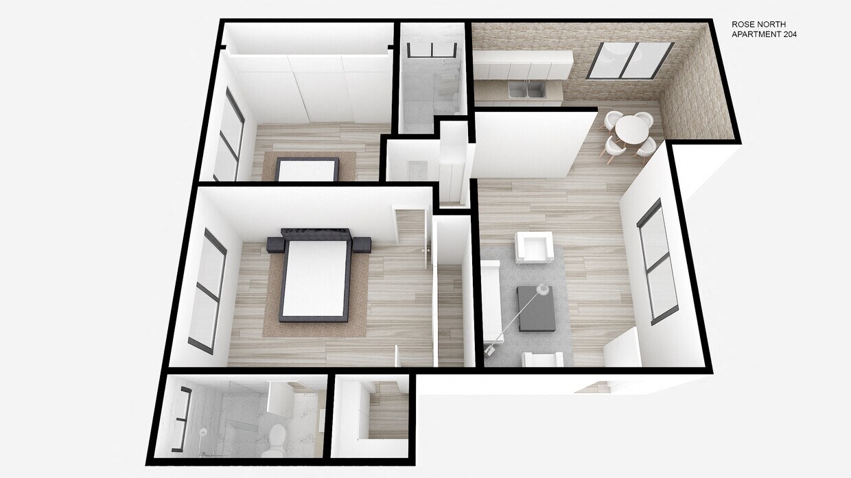 Floor Plan - Two Bed ~ Two Bath