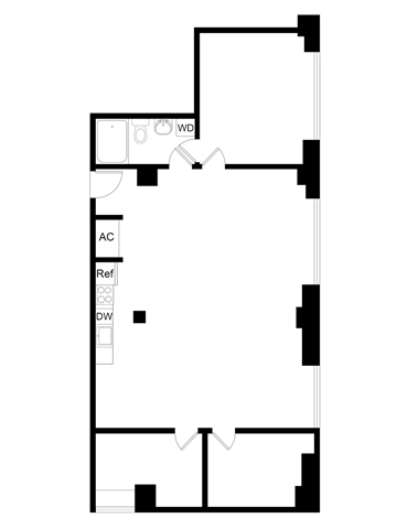 Floor Plan - 3 Bedroom 1 Bath
