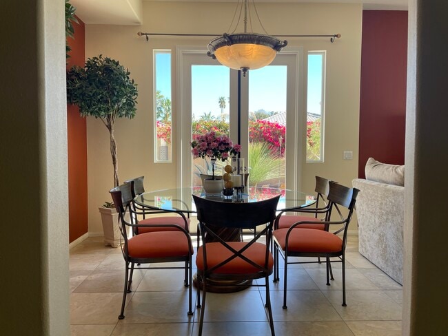 Seating for 6 with View of Side Yard Through French Doors - 18 Vista Mirage Way Unit Desert Escape