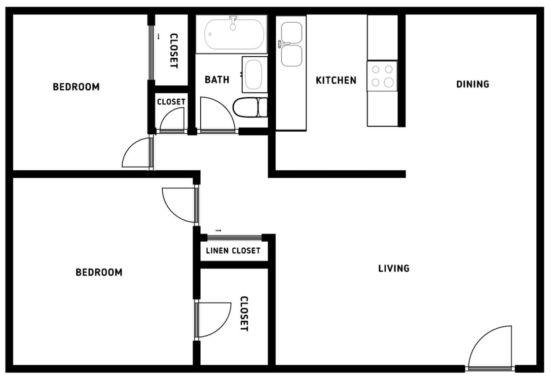 Floor Plan - 2 Bedroom