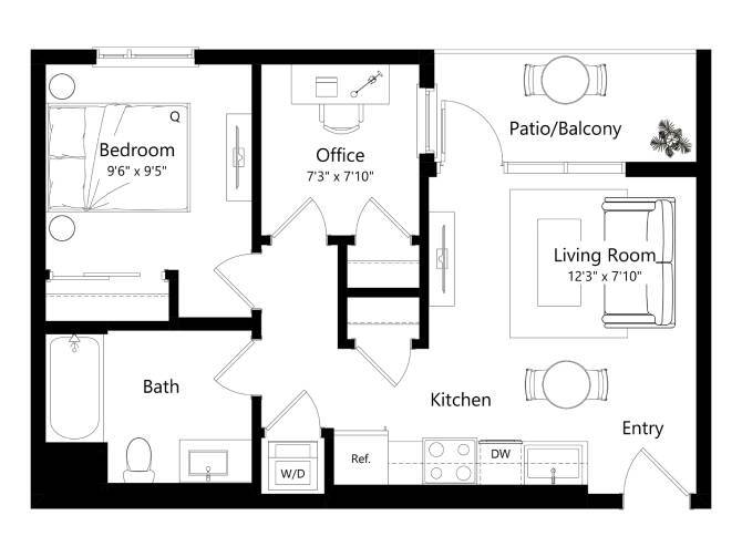Floor Plan - 1650-Lincoln_1T
