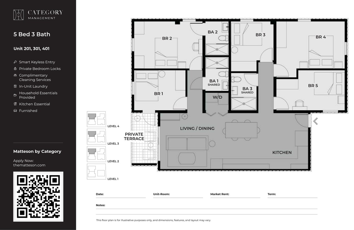 5 bed 3 bath - Type D - Private Bedroom in Shared 5 Bed 3 Bath-D